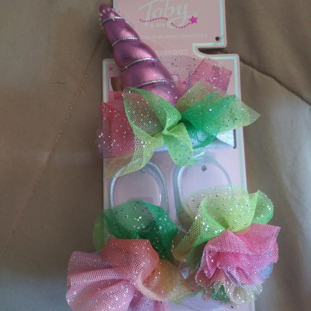 Unicorn Barefoot sandals & Headband